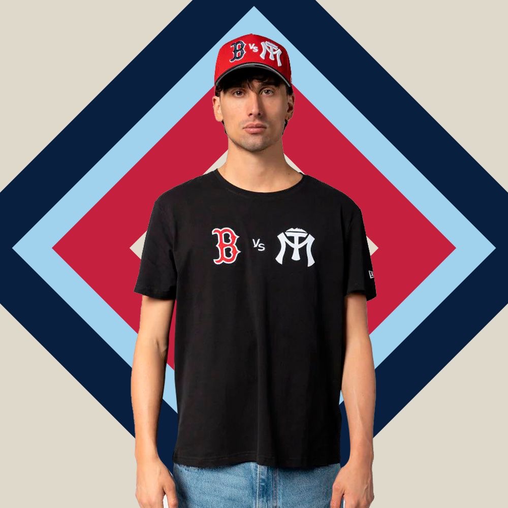 image Playera Manga Corta Boston Red Sox VS Sultanes de Monterrey Negra